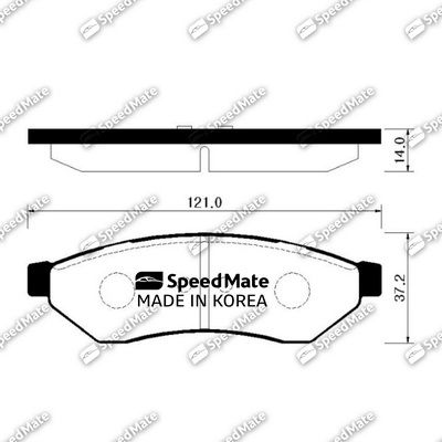 Колодки тормозные задние SPEEDMATE SMBPG012