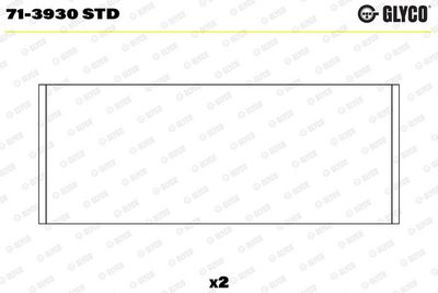 Вкладыш шатунный GLYCO 713930STD