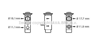 Клапан кондиционера расширительный AVA MS1124