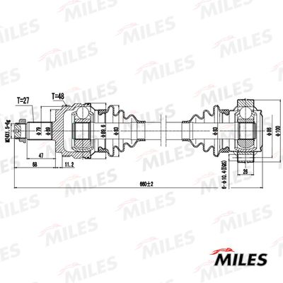 Привод в сборе правый Miles GC02024