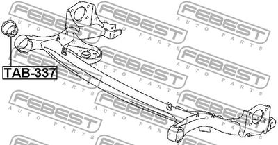 Сайлентблок задней балки FEBEST TAB337