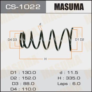 Пружина задняя Masuma CS1022