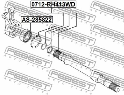 Подшипник привода FEBEST AS285822