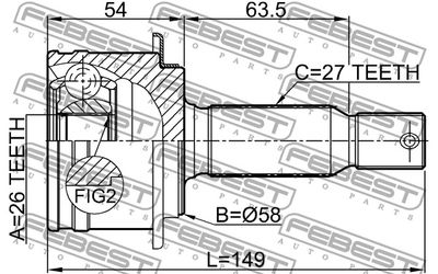 ШРУС наружный задний FEBEST 0410CWRR
