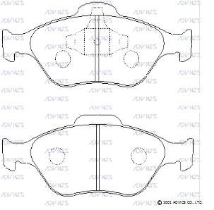 Колодки тормозные дисковые передние AKEBONO AN686K