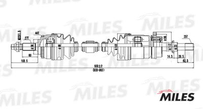 Привод в сборе правый Miles GC02079
