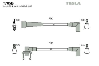 Провода зажигания TESLA T705B