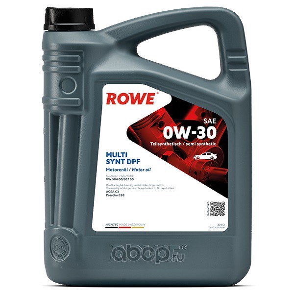 Масло моторное полусинтетическое ROWE 20112005099