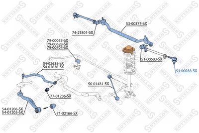 Наконечник рулевой внутренний STELLOX 5100283SX