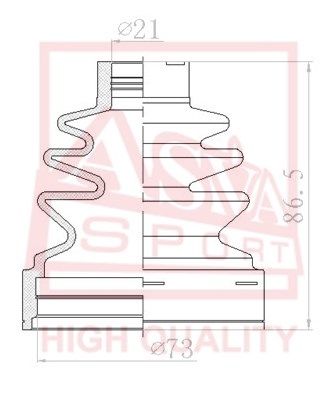 Пыльник ШРУС комплект без смазки ASVA ASBTINN16