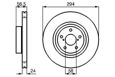 Диск тормозной передний BOSCH 0986478977