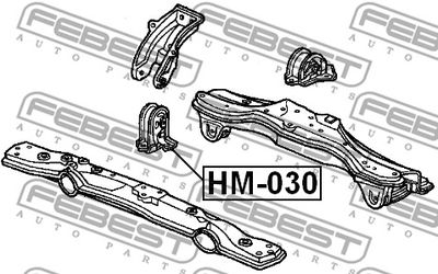 Подушка двигателя передняя FEBEST HM030