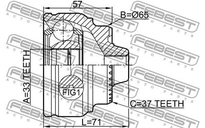 ШРУС наружный FEBEST 1910F25
