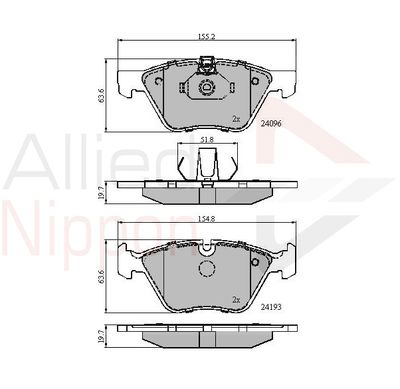 Колодки тормозные дисковые передние ALLIED NIPPON ADB01300