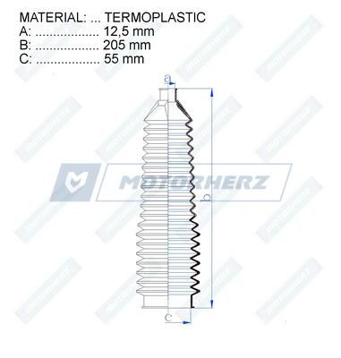 Пыльник рулевой рейки MotorHerz RDZ0446MG