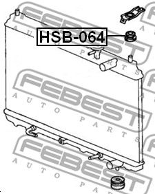 Втулка крепления радиатора FEBEST HSB064