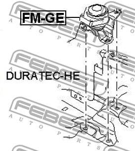 Опора двигателя правая FEBEST FMGE
