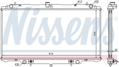 Радиатор охлаждения NISSENS 62953A