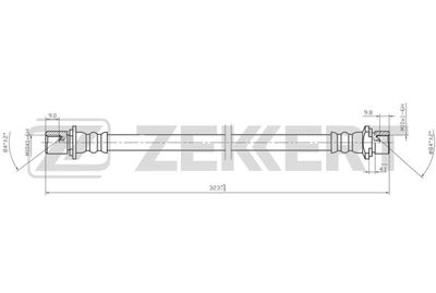 Шланг тормозной задний Zekkert BS9473