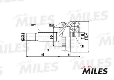 ШРУС наружный Miles GA20509