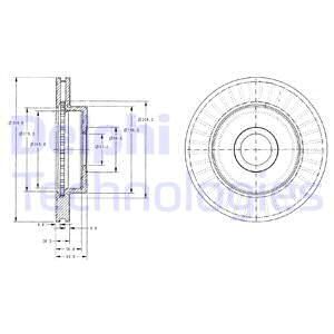 Диск тормозной DELPHI BG3659