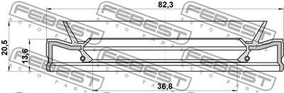 Сальник привода FEBEST 95HES38821420X