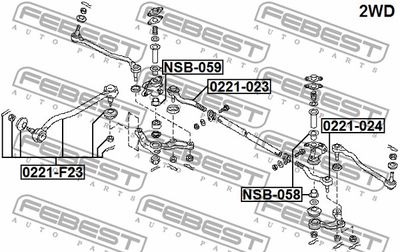 Тяга рулевая FEBEST 0221F23