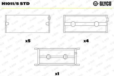 Вкладыш коренной GLYCO H10115STD