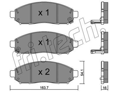 Комплект колодок для дискового тормоза TRUSTING 7591