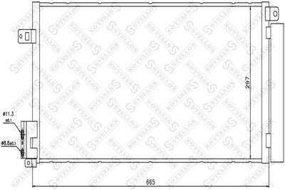 Радиатор кондиционера STELLOX 1045092SX