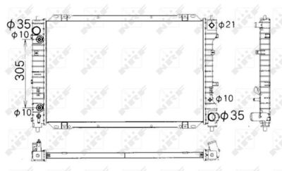 Радиатор системы охлаждения NRF 53378