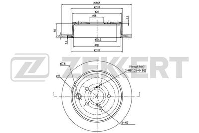 Диск тормозной задний Zekkert BS5439
