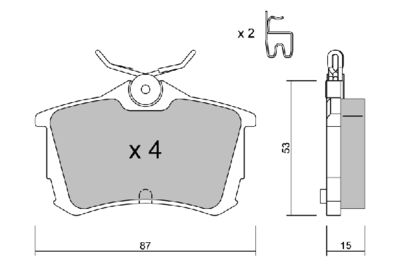 Колодки тормозные дисковые AISIN BPHO2003