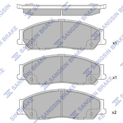 Колодки тормозные передние SANGSIN SP1235