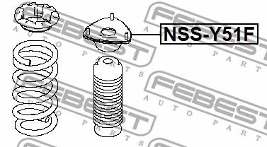 Опора амортизатора переднего FEBEST NSSY51F