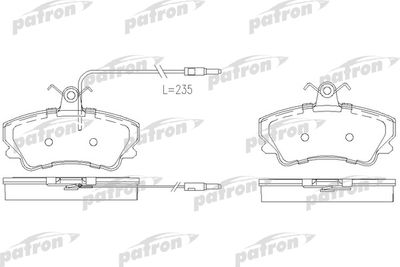 Колодки тормозные дисковые передние PATRON PBP880