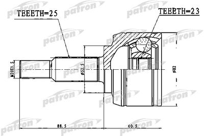 ШРУС наружный PATRON PCV1767