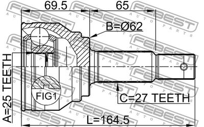 ШРУС наружный FEBEST 2210NSP27A48
