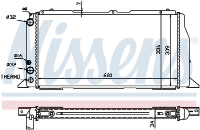 Радиатор системы охлаждения NISSENS 60487