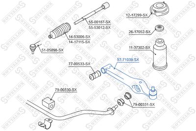 Рычаг подвески левый STELLOX 5771039SX