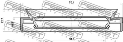 Сальник редуктора заднего FEBEST 95MES40701113R