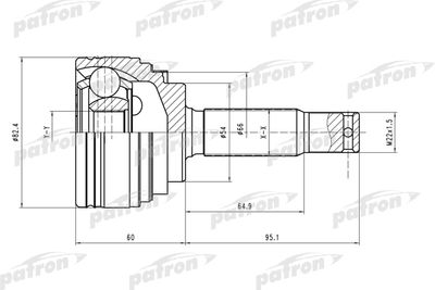 ШРУС наружный комплект PATRON PCV2023