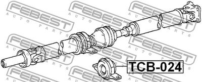 Подшипник подвесной вала карданного FEBEST TCB024