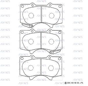 Колодки тормозные дисковые ADVICS SN119P