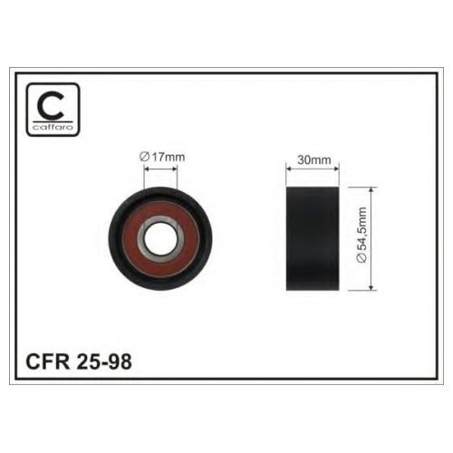 Ролик натяжителя ремня CAFFARO 2598