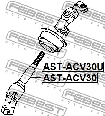 Вал карданный рулевой нижний FEBEST ASTACV30