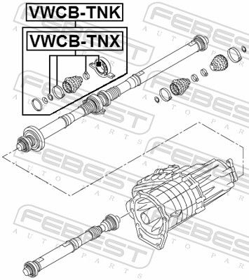 Подшипник подвесной вала карданного VAG 7P6598575