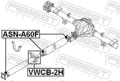 Подшипник подвесной вала карданного FEBEST VWCB2H