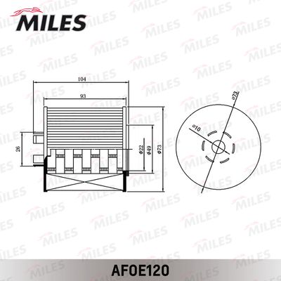 Фильтр масляный Miles AFOE120