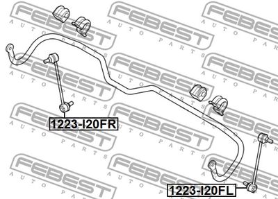 Стойка стабилизатора FEBEST 1223I20FR